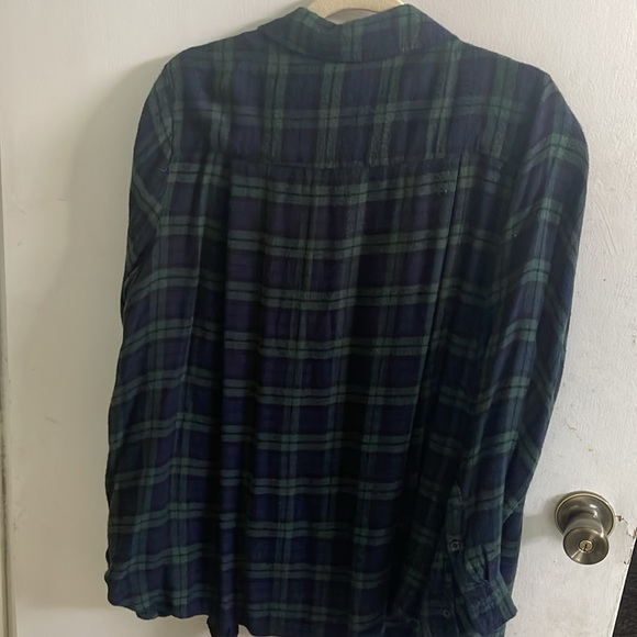 Melloday Stitch Fix Plus Size 1x Shirt Checkered - Picture 4 of 4
